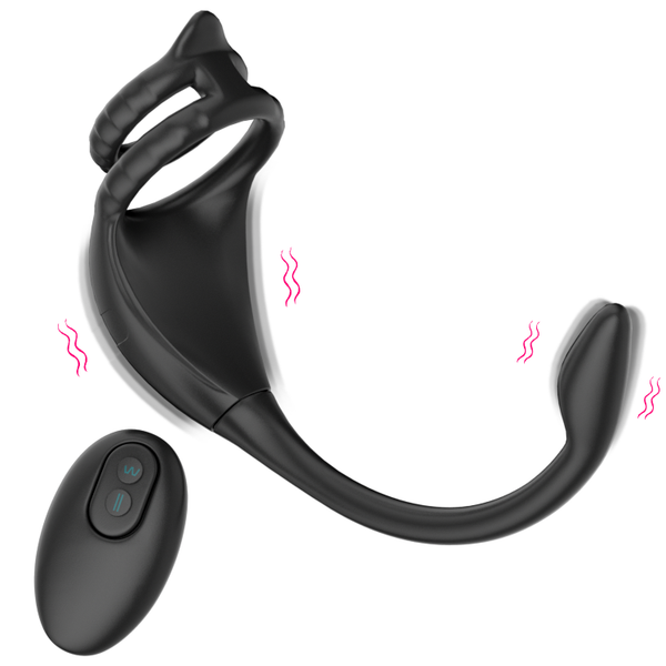 Double Delight Vibrating Penis Ring for Dual Sensations