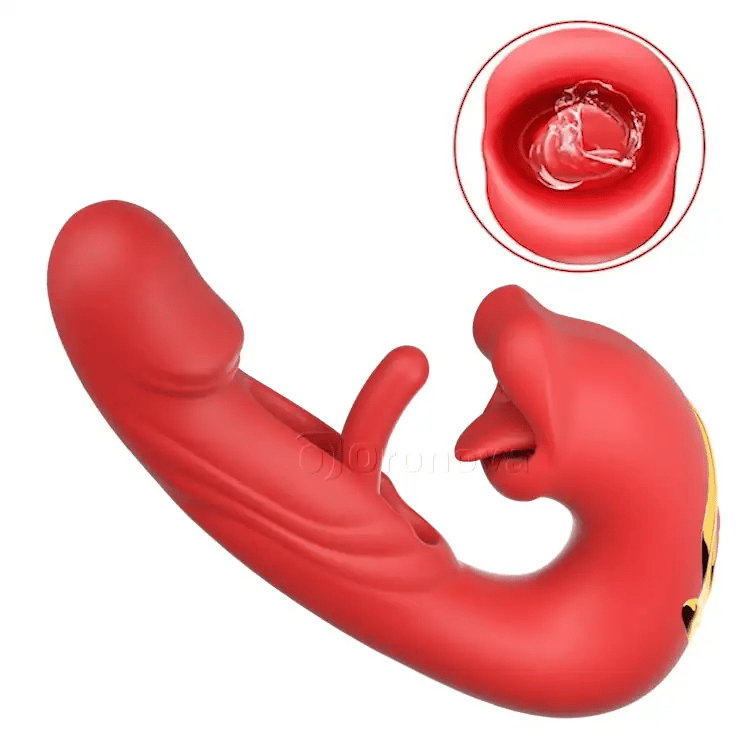 Fladdrande Klitorisvibrator - Kyssande Mun & Vibration