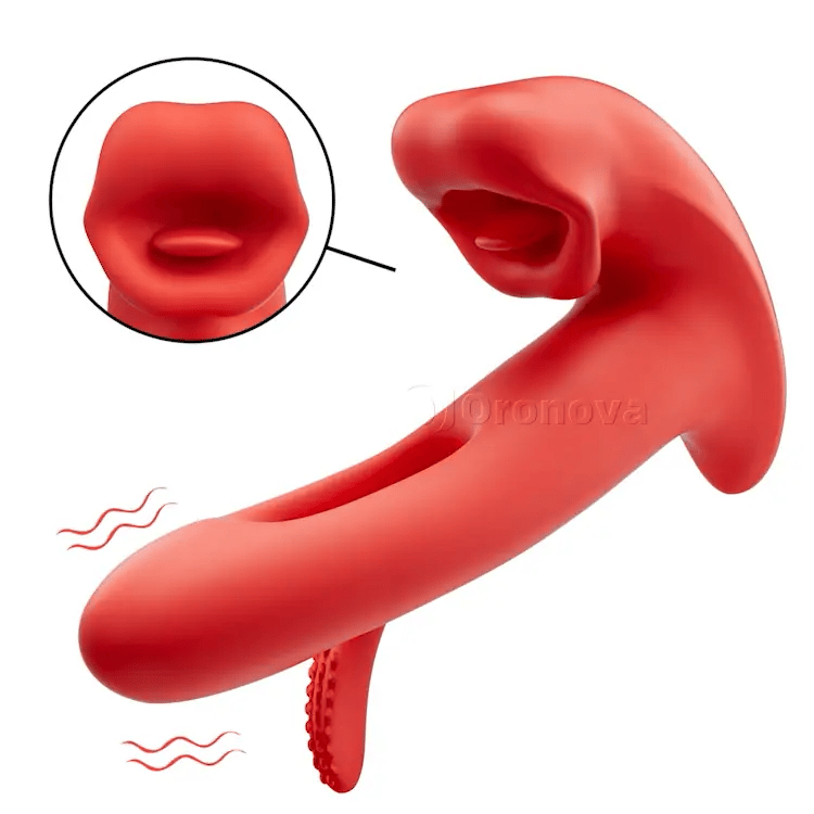 Fladdrande Klitorisvibrator - Kyssande Mun & Vibration