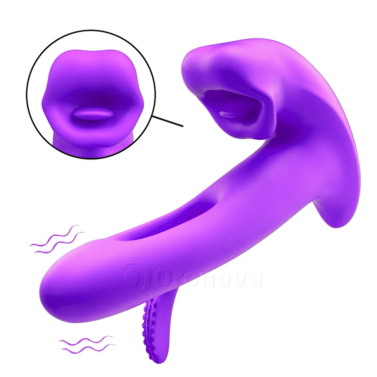 Fladdrande Klitorisvibrator - Kyssande Mun & Vibration