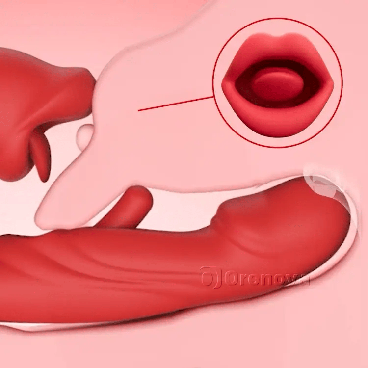 Fladdrande Klitorisvibrator - Kyssande Mun & Vibration