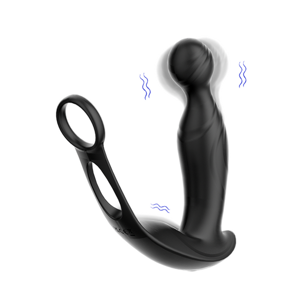 Vibrating Prostate Massager with Built-in Cock Ring for Enhanced Pleasure