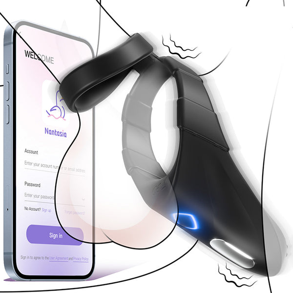 Rechargeable 2-in-1 Dual Cock Ring with App Control