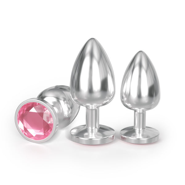 Diamond Base Metal Anal Plug Set (3 Pieces)