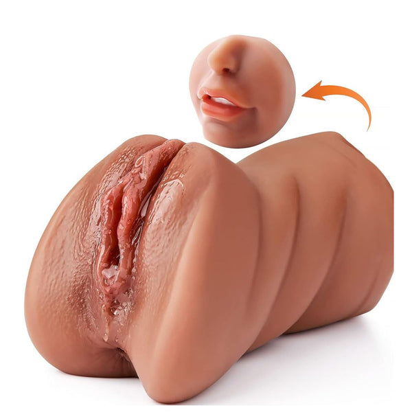 6.9 Inch Realistic Pocket Pussy Flesh-colored 3-in-1 Male Masturbator