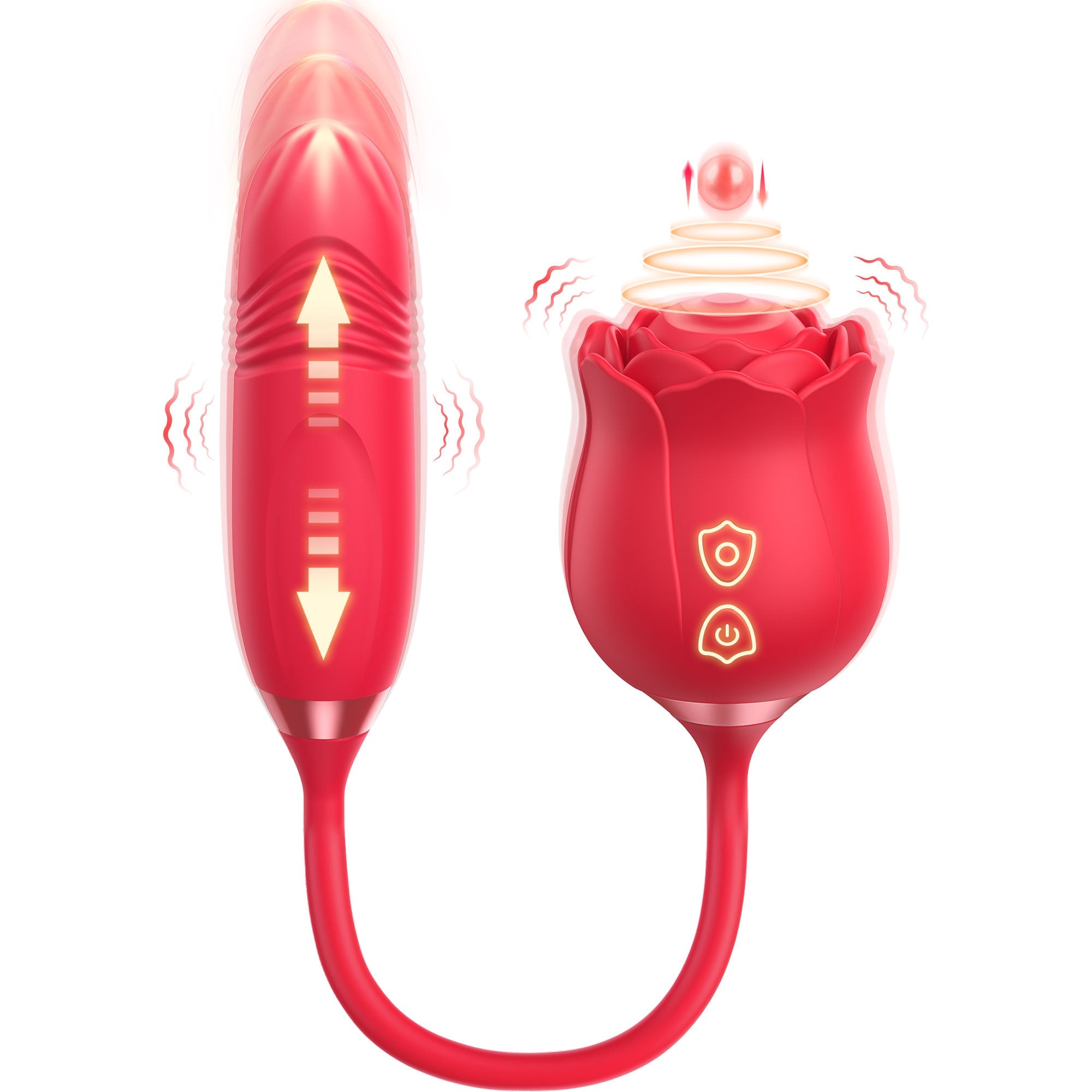 Rosstötande Vibrator - Sugande & Vibrerande